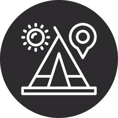 harita konumu ikon vektör illüstrasyonu