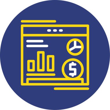 Modern finansmanın vektör illüstrasyon simgesi