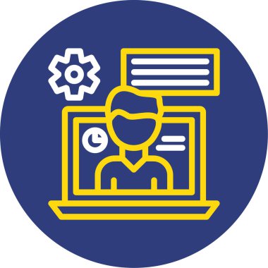 Bilgisayar. Web simgesi basit illüstrasyon