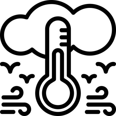 iklim bulutu iklim simgesi ana hatlar biçiminde