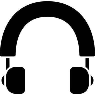 kulaklık simgesi, vektör illüstrasyonu