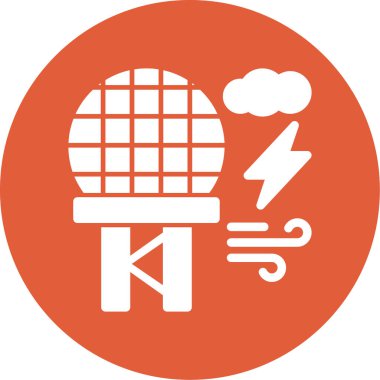 Elektrik dolgu simgesinin vektör illüstrasyonu