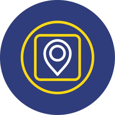 Vektör konumu simge illüstrasyonu