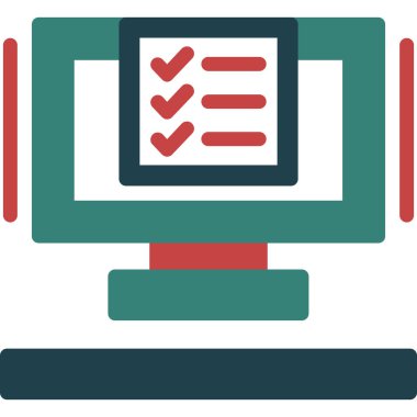 Düz biçimli kontrol listesi simgesi