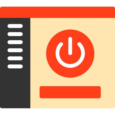 Güç. Web simgesi basit illüstrasyon