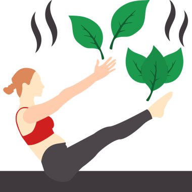 Yoga pozu. vektör illüstrasyonu