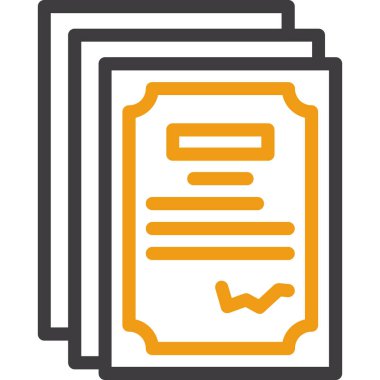 belge simgesi vektör illüstrasyonu