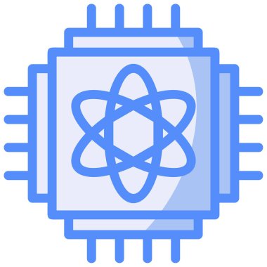 atom simgesi vektör illüstrasyonu