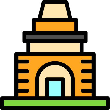 Bina inşaat simgesi - ana hatları biçiminde