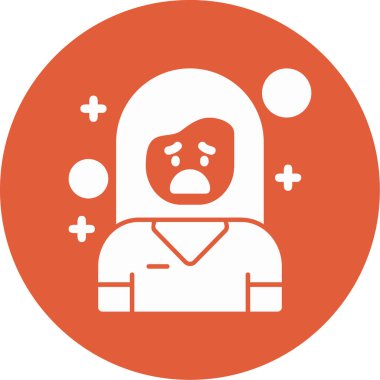 üzgün adam simgesi, basit vektör illüstrasyonu