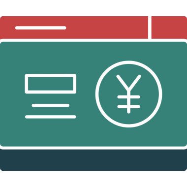 yen vektör simgesi modern basit vektör çizimi beyaz üzerine izole edildi