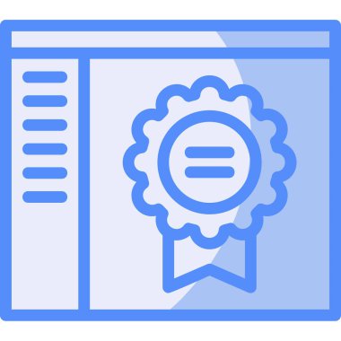Eğitim kategorisinde sertifika sertifikası simgesi