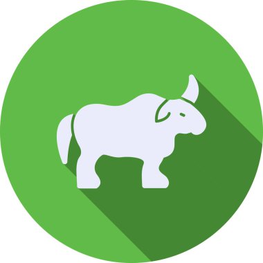 Vahşi hayvan ikonu düz stil.