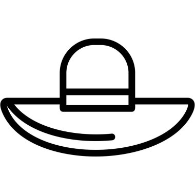 Şapka kutsal kişilerin resmi, anahat stili