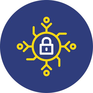 Bir kilit simgesinin vektör illüstrasyonu