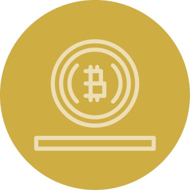 Bitcoin simgesi, vektör çizimi