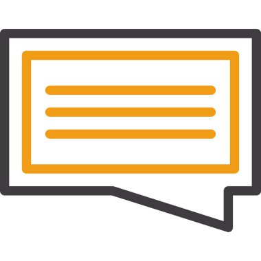 Konuş. Web simgesi basit illüstrasyon