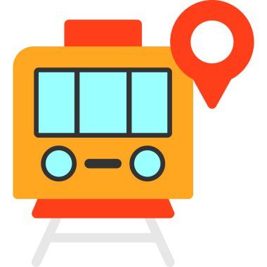 Düz vektör dizaynında harita işaretleyici simgesi.