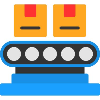 Düz stil yapay zeka robot simgesi