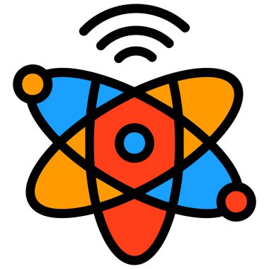 Atom simgesi, basit vektör çizim