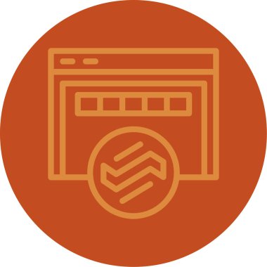 tarayıcı simgesi vektör illüstrasyonu