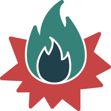 Ateş vektörü simgesini ateşle