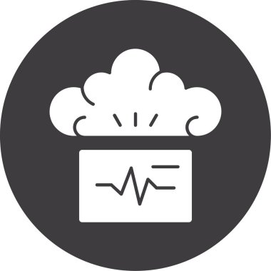 bulut depolama simgesi, vektör illüstrasyonu