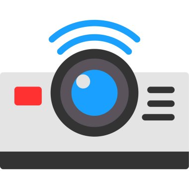 Kamera simgesi. Web için kamera vektör simgelerinin düz çizimi