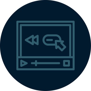 Vektör tv simgesi, vektör illüstrasyonu