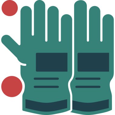 Eldiven eldiven simgesi düz stil