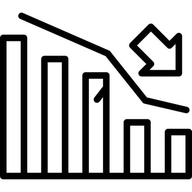 grafik grafik vektör çizgisi simgesi