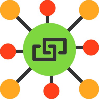 şebeke. Web simgesi basit illüstrasyon