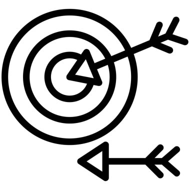 hedef hedef simgesi. özet hedef vektör rengi düz izole