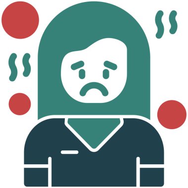 Tıbbi maskeli üzgün adam.