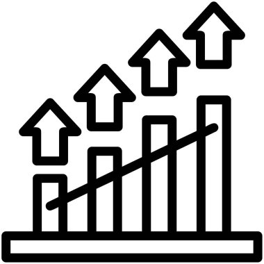 İş grafiği Web simgesi basit illüstrasyon