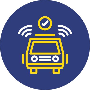 Araba simgesinin vektör illüstrasyonu