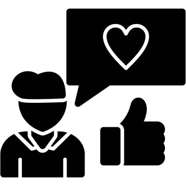 Kalp. Web simgesi basit illüstrasyon