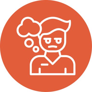 Üzgün adam. Web simgesi