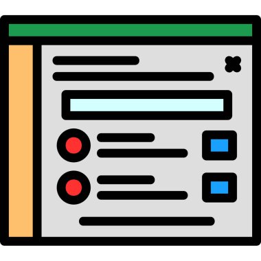 tarayıcı simgesi, vektör illüstrasyonu