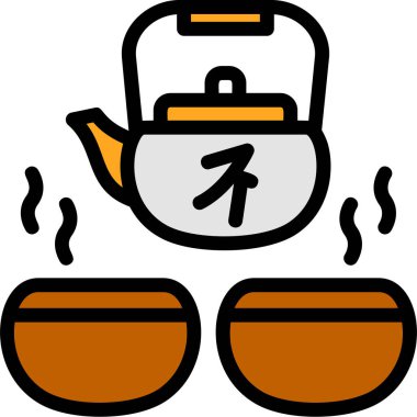 Çin Yeni Yıl simgesi ile doldurulmuş taslak biçimi