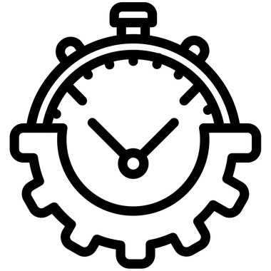 Saat simgesi, vektör illüstrasyonu