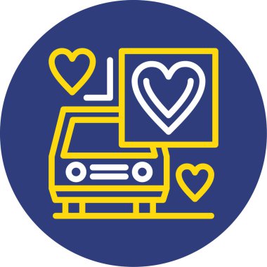 Kalp. Web simgesi basit illüstrasyon