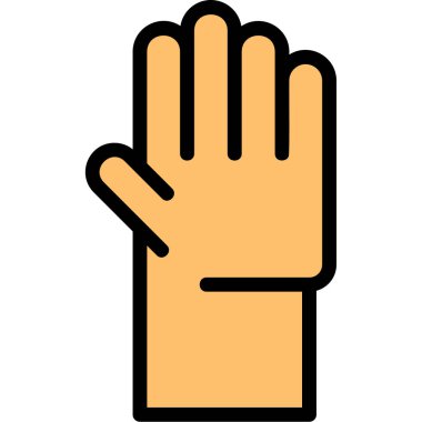 El hareketi ikonu. Beyaz üzerinde izole edilmiş el hareketi vektör rengi