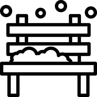 Otel odası yatak ikonu