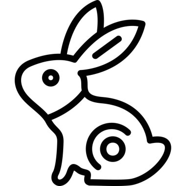 Taslak biçiminde tavşan tavşan paskalya ikonu