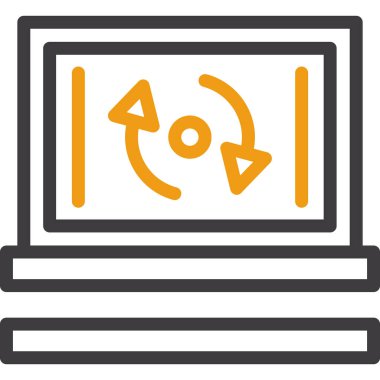 veri analizi vektör çizgisi simgesi, işaret, illüstrasyon