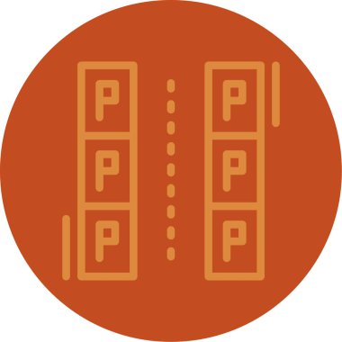 Yol. Web simgesi basit illüstrasyon