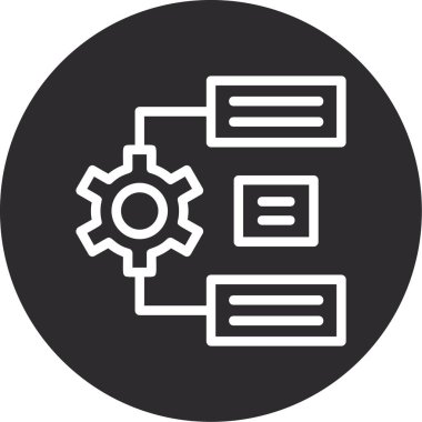 Veri yönetimi simgesi vektör illüstrasyonu