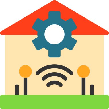 Kablosuz. Web simgesi basit illüstrasyon