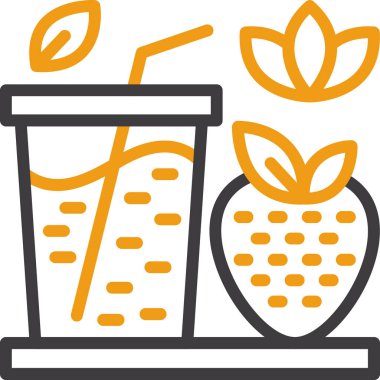 meyve suyu sağlıklı simgesi - taslak biçiminde